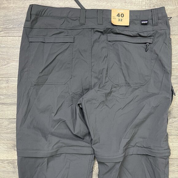 Patagonia Convertible Pants Size 40 Mens Quandary Forge Grey $129 - Picture 7 of 12
